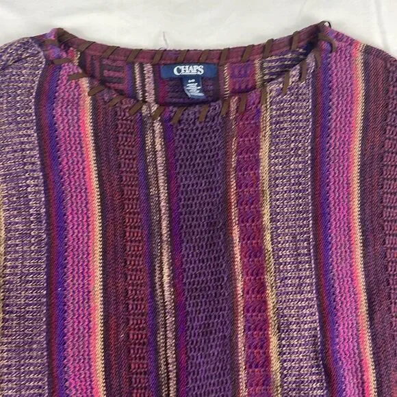 Vintage Western Purple Striped Chaps Cotton Blouse - Picture 2 of 5
